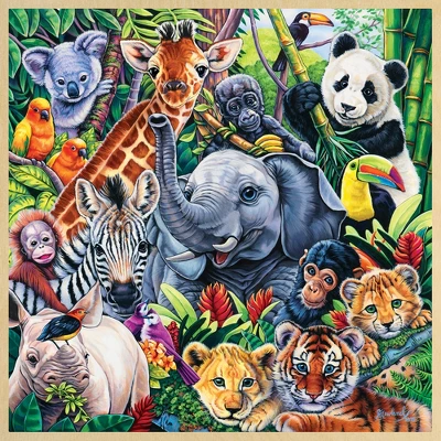 MasterPieces 48 Piece Jigsaw Puzzle For Kids - Safari Friends - 12"x12" 3 MasterPieces 48 Piece Jigsaw Puzzle For Kids - Safari Friends - 12"x12"
