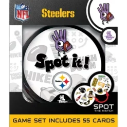 MasterPieces Officially Licensed NFL Pittsburgh Steelers Spot It Game For Kids And Adults