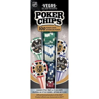 MasterPieces Casino 100 Piece Poker Chip Set - NHL Las Vegas Golden Knights 3 MasterPieces Casino 100 Piece Poker Chip Set - NHL Las Vegas Golden Knights