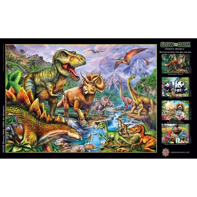 MasterPieces 500 Piece Glow In The Dark Puzzle - Dinosaur Valley - 15"x21" 6 MasterPieces 500 Piece Glow In The Dark Puzzle - Dinosaur Valley - 15"x21" - Image 4