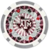 MasterPieces Casino Style 20 Piece 11.5 Gram Poker Chip Set NCAA Texas A&M Aggies Silver Edition