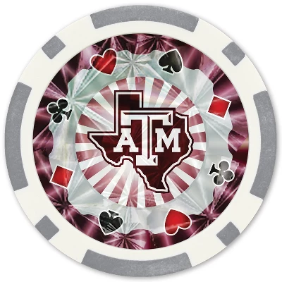 MasterPieces Casino Style 20 Piece 11.5 Gram Poker Chip Set NCAA Texas A&M Aggies Silver Edition 3 MasterPieces Casino Style 20 Piece 11.5 Gram Poker Chip Set NCAA Texas A&M Aggies Silver Edition