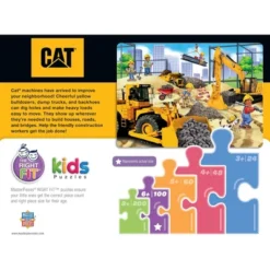 MasterPieces 100 Piece Kids Jigsaw Puzzle - CAT Building Time - 14"x19" -Games and Puzzles Shop GUEST b9042edb 6dab 42fa 8504 385e3e0dd9cd