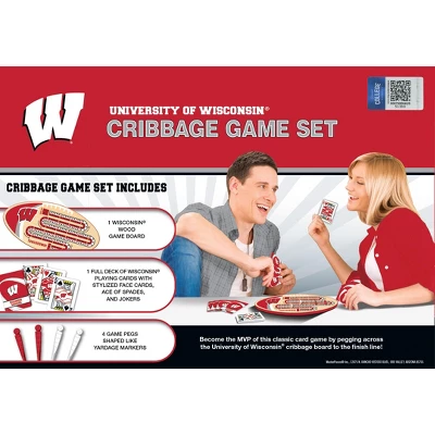 MasterPieces Officially Licensed NCAA Wisconsin Badgers Wooden Cribbage Game For Adults 5 MasterPieces Officially Licensed NCAA Wisconsin Badgers Wooden Cribbage Game For Adults - Image 3