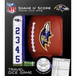 MasterPieces Officially Licsenced NFL Baltimore Ravens Shake N' Score Dice Game For Age 6 And Up