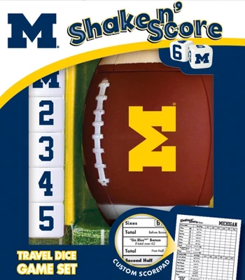 MasterPieces Officially Licsenced NCAA Michigan Wolverines Shake N' Score Dice Game For Age 6 And Up 3 MasterPieces Officially Licsenced NCAA Michigan Wolverines Shake N' Score Dice Game For Age 6 And Up