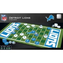 MasterPieces Officially Licensed NFL Detroit Lions Checkers Board Game For Families And Kids Ages 6 And Up