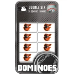 MasterPieces Officially Licensed MLB Baltimore Orioles 28 Piece Dominoes Game For Adults