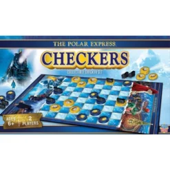 MasterPieces Officially Licensed Polar Express Checkers Board Game For Families And Kids Ages 6 And Up