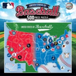 MasterPieces Jigsaw Puzzle For Adults - MLB League Map 500 Pieces