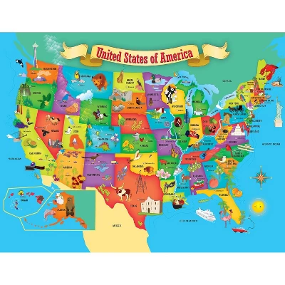 MasterPieces Inc Educational USA Map 60 Piece Jigsaw Puzzle 4 MasterPieces Inc Educational USA Map 60 Piece Jigsaw Puzzle - Image 2