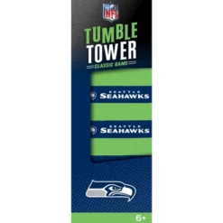MasterPieces Real Wood Block Tumble Towers - NFL Seattle Seahawks