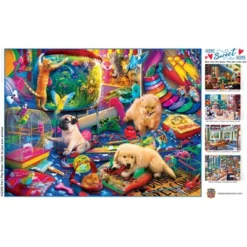 MasterPieces 550 Piece Jigsaw Puzzle For Adults - Pet's Play Room - 18"x24" -Games and Puzzles Shop GUEST c1cc2a80 9394 4a5c 8f32 308580373b7e
