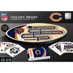 MasterPieces Officially Licensed NFL Chicago Bears Wooden Cribbage Game For Adults