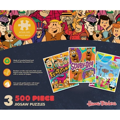 MasterPieces Puzzle Bundle - Hanna Barbera 3-Pack 500 Piece Jigsaw Puzzles 8 MasterPieces Puzzle Bundle - Hanna Barbera 3-Pack 500 Piece Jigsaw Puzzles - Image 6