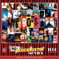 MasterPieces 1000 Piece Jigsaw Puzzle - 90's Blockbusters - 19.25"x26.75"