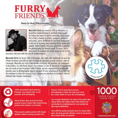 MasterPieces Inc Furry Friends Ready For Work 1000 Piece Jigsaw Puzzle 3 MasterPieces Inc Furry Friends Ready For Work 1000 Piece Jigsaw Puzzle