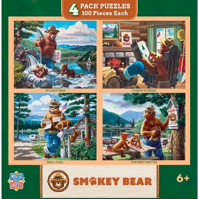 MasterPieces Kids Puzzle Set - Smokey Bear 4-Pack 100 Piece Jigsaw Puzzles 3 MasterPieces Kids Puzzle Set - Smokey Bear 4-Pack 100 Piece Jigsaw Puzzles