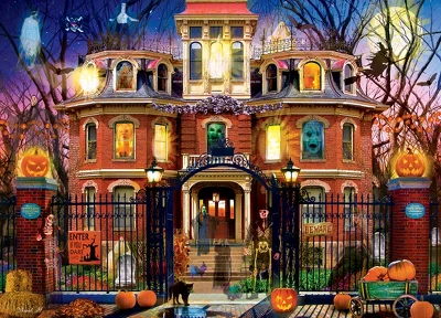 MasterPieces 1000 Piece Halloween Jigsaw Puzzle - Haunted House On The Hill 4 MasterPieces 1000 Piece Halloween Jigsaw Puzzle - Haunted House On The Hill - Image 2