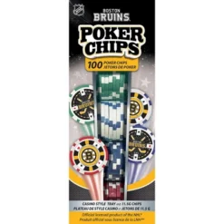 MasterPieces Casino Style 100 Piece Poker Chip Set - NHL Boston Bruins