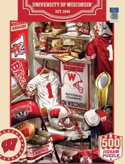 MasterPieces 500 Piece Puzzle - Wisconsin Badgers Locker Room - 15"x21"