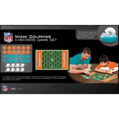 MasterPieces Officially Licensed NFL Miami Dolphins Checkers Board Game For Families And Kids Ages 6 And Up 4 MasterPieces Officially Licensed NFL Miami Dolphins Checkers Board Game For Families And Kids Ages 6 And Up - Image 2