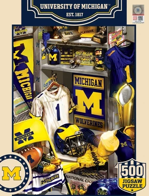 MasterPieces 500 Piece Puzzle - Michigan Wolverines Locker Room - 15"x21" 3 MasterPieces 500 Piece Puzzle - Michigan Wolverines Locker Room - 15"x21"