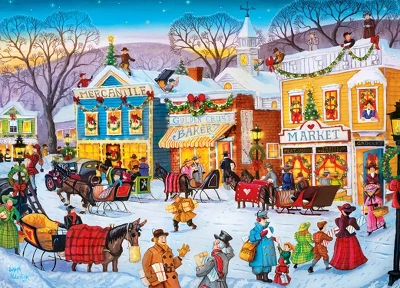 MasterPieces 1000 Piece Jigsaw Puzzle - Christmas Shopping - 19.25"x26.75" 4 MasterPieces 1000 Piece Jigsaw Puzzle - Christmas Shopping - 19.25"x26.75" - Image 2