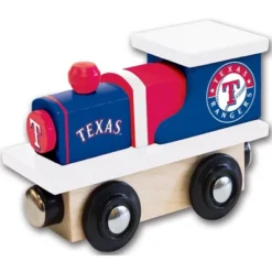 MasterPieces Officially Licensed MLB Texas Rangers Wooden Toy Train Engine For Kids