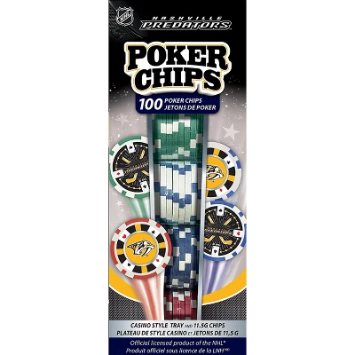 MasterPieces Casino 100 Piece Poker Chip Set - NHL Nashville Predators 3 MasterPieces Casino 100 Piece Poker Chip Set - NHL Nashville Predators