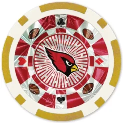 MasterPieces Casino Style 20 Piece 11.5 Gram Poker Chip Set NFL Arizona Cardinals Gold Edition