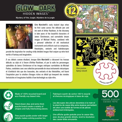 MasterPieces 500 Piece Glow In The Dark Puzzle - Mystery Of The Jungle 5 MasterPieces 500 Piece Glow In The Dark Puzzle - Mystery Of The Jungle - Image 3