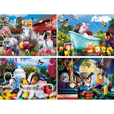 MasterPieces 500 Piece Jigsaw Puzzle - Wild & Whimsical 4-pack - 14"x19" 4 MasterPieces 500 Piece Jigsaw Puzzle - Wild & Whimsical 4-pack - 14"x19" - Image 2