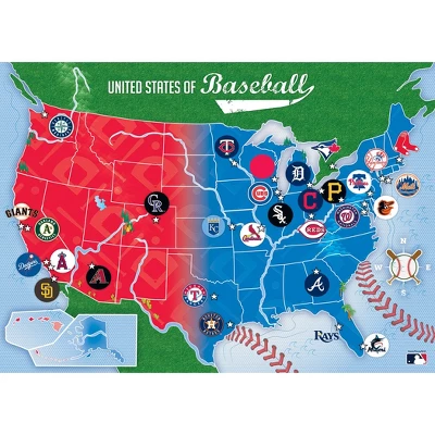 MasterPieces Jigsaw Puzzle For Adults - MLB League Map 500 Pieces 4 MasterPieces Jigsaw Puzzle For Adults - MLB League Map 500 Pieces - Image 2
