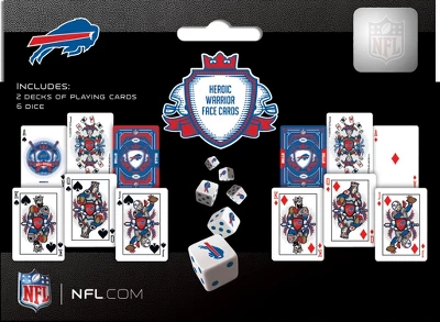 MasterPieces Officially Licensed NFL Buffalo Bills 2-Pack Playing Cards & Dice Set For Adults 5 MasterPieces Officially Licensed NFL Buffalo Bills 2-Pack Playing Cards & Dice Set For Adults - Image 3