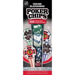 MasterPieces Casino Style 100 Piece Poker Chip Set - NHL Chicago Blackhawks