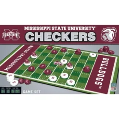 MasterPieces Officially Licensed NCAA Mississippi State Bulldogs Checkers Board Game For Families And Kids Ages 6 And Up