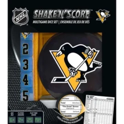 MasterPieces Officially Licsenced NHL Pittsburgh Penguins Shake N' Score Dice Game For Age 6 And Up