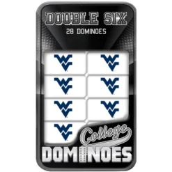 MasterPieces Officially Licensed NCAA West Virginia Mountaineers 28 Piece Dominoes Game For Adults