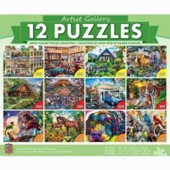 MasterPieces Inc Artist Gallery Jigsaw Puzzle 12-Pack | 4x 100Pc | 4x 300Pc | 4x 500Pc -Games and Puzzles Shop GUEST dd8d9283 a72e 4549 8fc7 8f90d7a66e43
