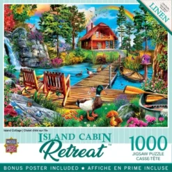 MasterPieces 1000 Piece Jigsaw Puzzle - Island Cottage - 19.25"x26.75"