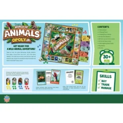 MasterPieces Kids & Family Board Games - World Of Animals Opoly Jr. -Games and Puzzles Shop GUEST e1f386fd 8292 48d1 8e64 530016b54841
