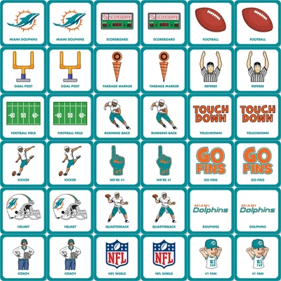 MasterPieces Officially Licensed NFL Miami Dolphins Matching Game For Kids And Families 4 MasterPieces Officially Licensed NFL Miami Dolphins Matching Game For Kids And Families - Image 2