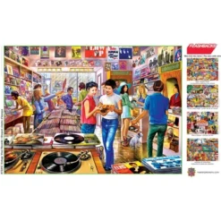 MasterPieces 1000 Piece Puzzle - Vintage Vinyl Records - 19.25"x26.75" -Games and Puzzles Shop GUEST e4a4902a 27f8 4809 b762 d542590411f7