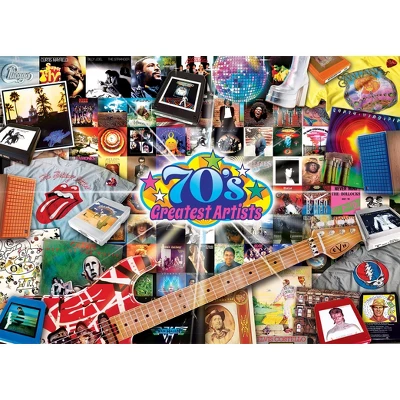 MasterPieces 1000 Piece Puzzle - 70's Greatest Artists - 19.25"x26.75" 4 MasterPieces 1000 Piece Puzzle - 70's Greatest Artists - 19.25"x26.75" - Image 2