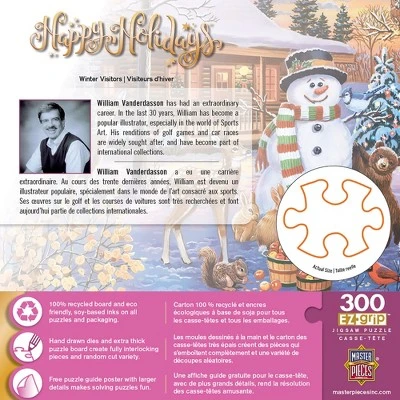 MasterPieces 300 Piece EZ Grip Christmas Jigsaw Puzzle - Winter Visitors 5 MasterPieces 300 Piece EZ Grip Christmas Jigsaw Puzzle - Winter Visitors - Image 3