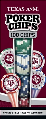 MasterPieces Casino Style 100 Piece Poker Chip Set - NCAA Texas A&M Aggies
