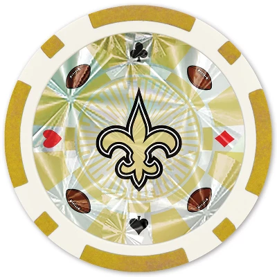 MasterPieces Casino Style 20 Piece 11.5 Gram Poker Chip Set NFL New Orleans Saints Gold Edition 3 MasterPieces Casino Style 20 Piece 11.5 Gram Poker Chip Set NFL New Orleans Saints Gold Edition