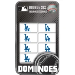 MasterPieces Officially Licensed MLB Los Angeles Dodgers 28 Piece Dominoes Game For Adults