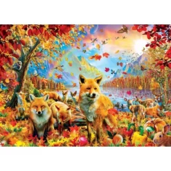 MasterPieces 500 Piece Glow In The Dark Puzzle - Fox And Friends - 15"x21" -Games and Puzzles Shop GUEST eb5d8d02 8297 4b10 aca1 116fdf8f9eed